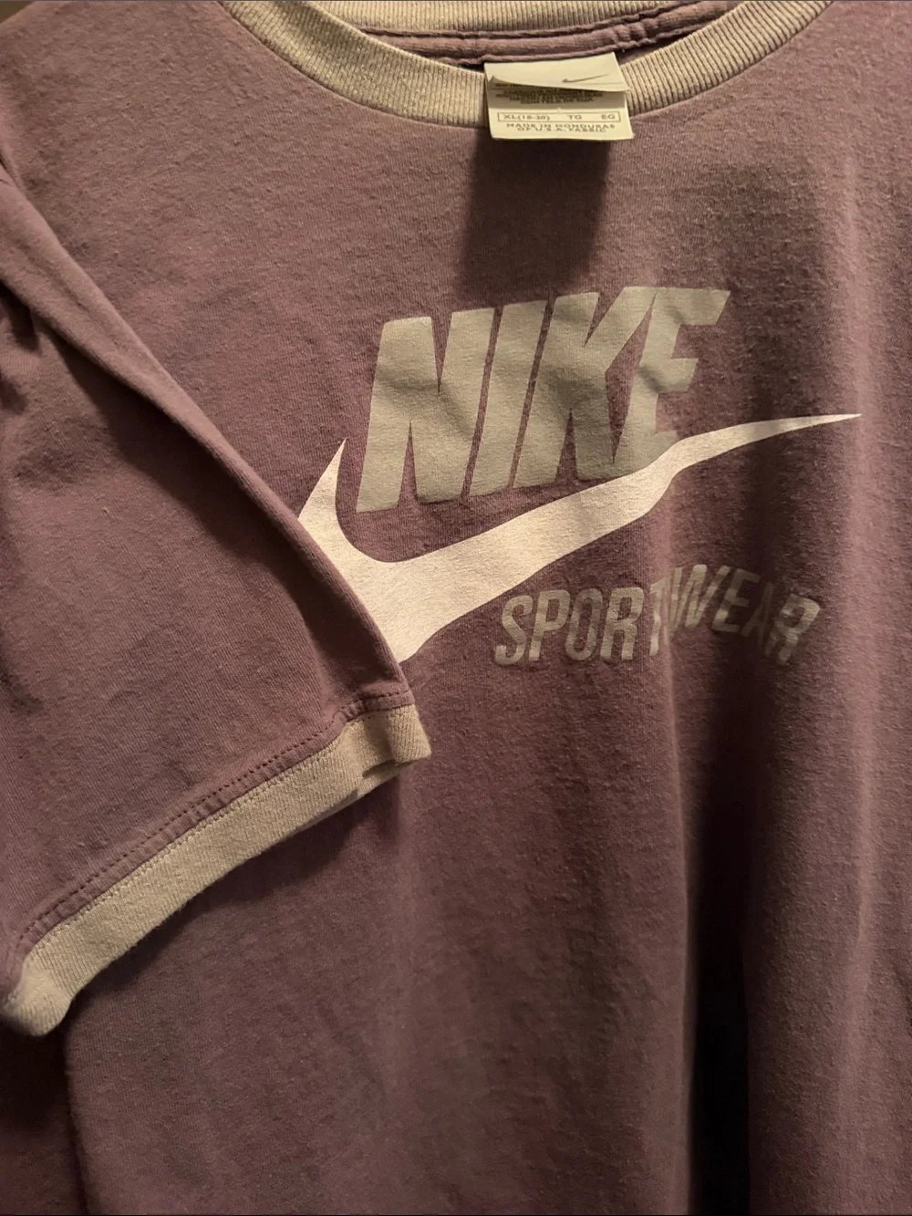 Nike Purple Crewneck Sweatshirt with White Swoosh
